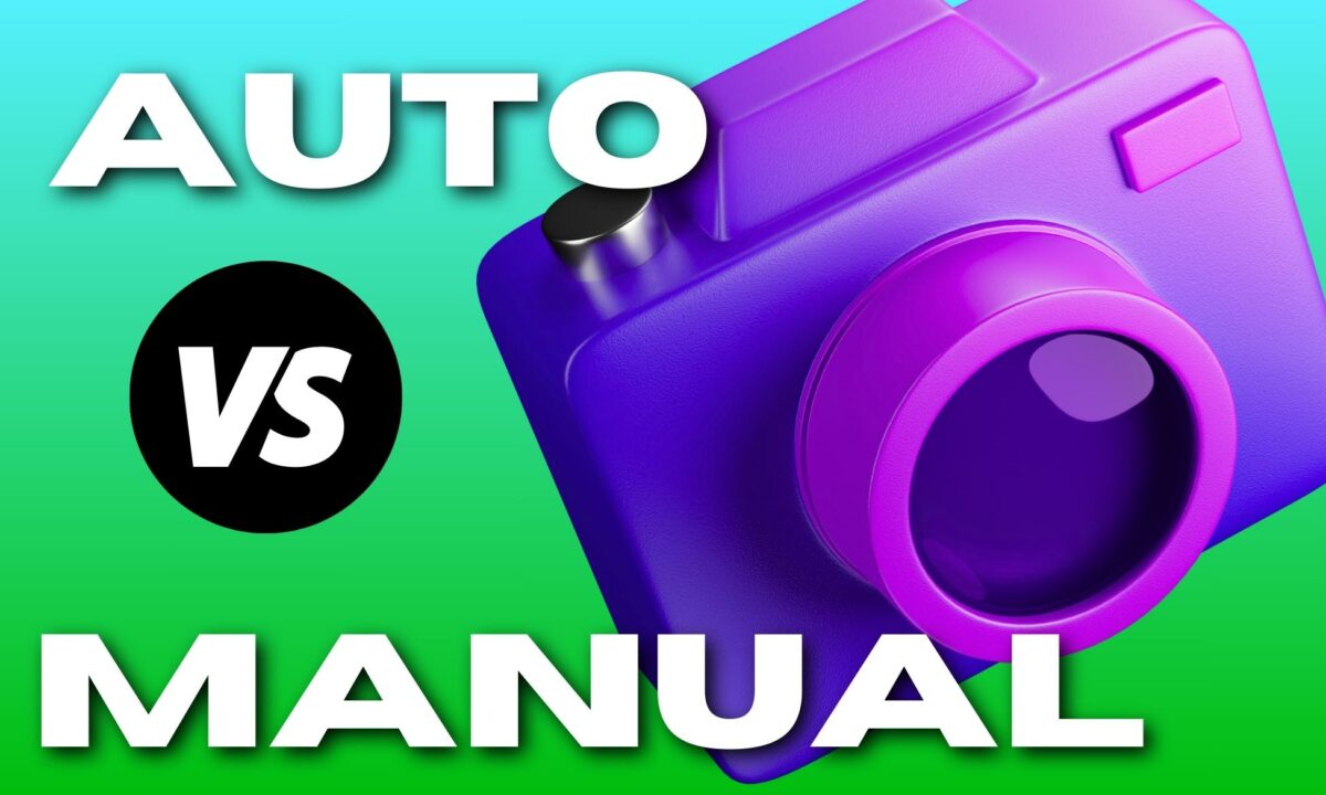 A Camera Featuring Auto Vs. Manual Mode Selection.