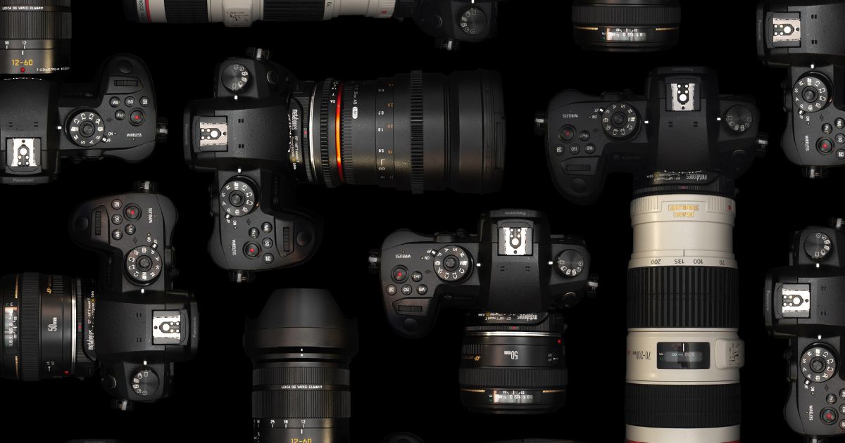 A Group Of Camera Lenses On A Black Background, Perfect For Photography Enthusiasts And Beginners.