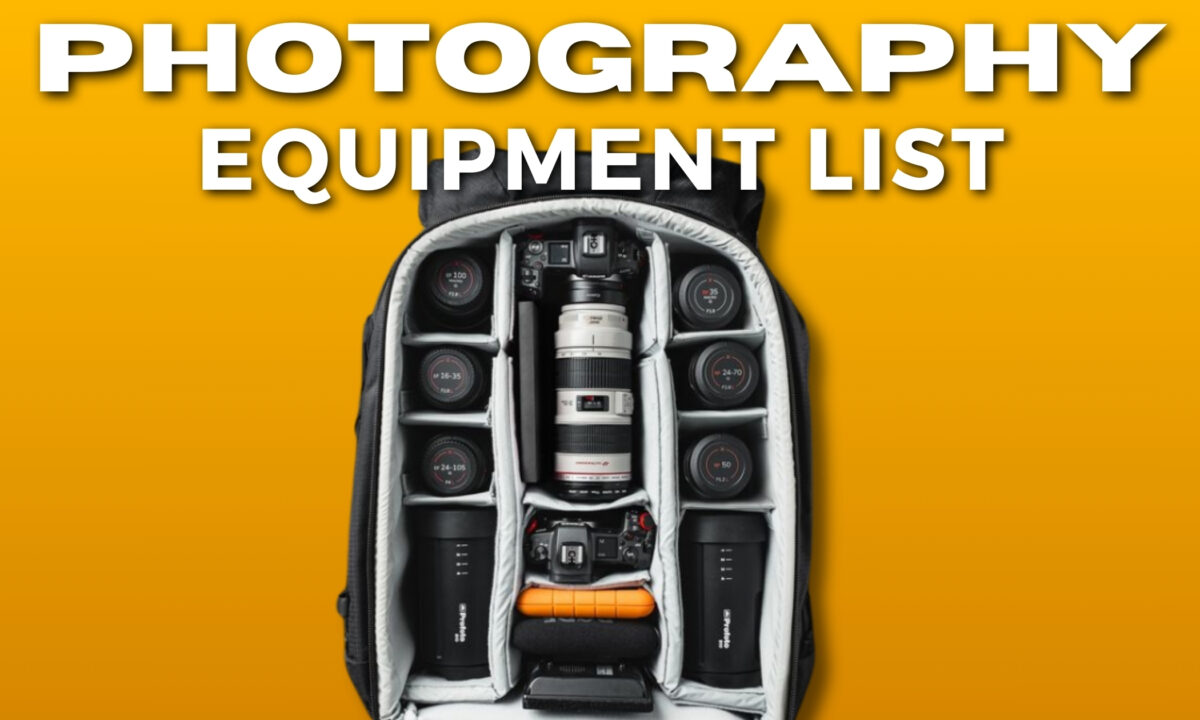 This Backpack Is Adorned With The Words &Quot;Photography Equipment List&Quot; To Help Keep Photographers Organized While On The Go.